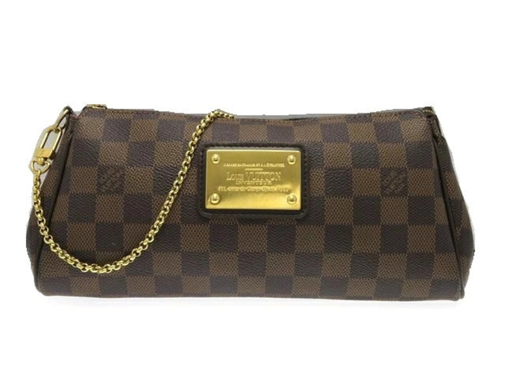 Louis Vuitton Eva Damier Shoulder Bag Brown